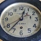 Vintage Chelsea Clock Co  Boston U s  Navy Militaria Clock W  Key - Navy Theme