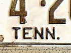 1942 Tennessee License Plate     Hamilton Co     Original Vintage Antique Car Tag