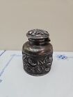 Antique Derby Silver Company Silverplate Victorian Inkwell With Glass Insert 