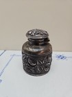 Derby Silver Company Silverplate Victorian Inkwell With Glass Insert  Antique 