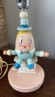 Nursery Plastics Inc Nyc Humpty Dumpty Vintage Lamp Blue   Pink 12 5    No Shade