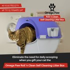 Omega Paw Roll  n Clean Self Cleaning Cat   Kitten Litter Box  Large  Periwinkle