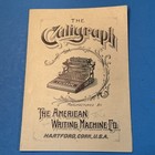 1893 Caligraph Typewriter Adv Brochure Hartford Ct   Exhibition Card  Antique