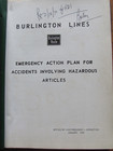 1970 Burlington Route Railroad Book Emergency Action Plan Cb   Rr  