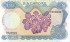 Singapore   50  Nd  1967  Series  A 2  Fancy    Rare  Circulated Banknote Aab