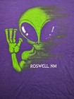 Roswell Nm Alien Graphic T-shirt Large Purple Area 51 Ufo Souvenir Tee