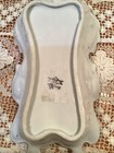 Vintage German Ipf Porcelain Tea Spoon Rest Pearlescent Purple pink gold White