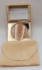 Vintage Wave Square Estee Lauder Loose Powder Compact Goldtone 2-1 4  Mirror