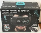 Utopia 360 Virtual Reality 3d Headset   Bluetooth Controller Smartphone Vr - New