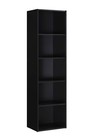 Tall Adjustable 5 Shelf Wood Bookcase Storage Shelving Book Wide Bookshelf New