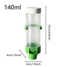Bird Cage Water Food Dispensers 140ml Clear Tube Feeder Parakeet Canary
