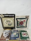 Lot Of 9 Vintage Embroidery   Needlepoint Kits Floral Mixed Brands  d9 