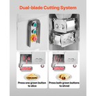5mm Shredded Meat Cutting Machine 500kg Output Double Blade Meat Cutter Slicer