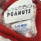 Vintage 1980   s Peanuts Snoopy Romper Baby Girl Size 3 6 M Cherries Eyelet Euc