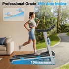 4 0hp Treadmill With Auto Incline  Foldable Treadmill 400  Lb Capacity For Home