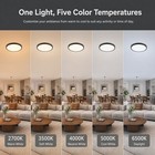 6 Pack Black Led Ceiling Light 12 Inch 5cct Flush Mount Dimmable Fixture 2880lm