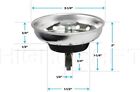 Everflow Kitchen Sink Strainer Stopper Stainless Steel Drain Basket Waste Plug