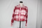 American Eagle Women s Plaid Heavyweight Flannel Crop 100  Cotton Size Small New