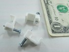 100 Nsi White Polyethylene Plastic Nail Clips  Hooks Clamps Wire Cable Pnc-335w