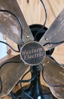 Western Electric Vintage Black Metal Table Desk Electric Fan 4-blade