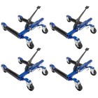 Eastwood Mechanical Automotive Repair Car Wheel Dolly Set Of 4 With Storage Rack