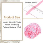 Chunky Yarn Bulky Soft Fluffy Yarn For Crochet  Pink white