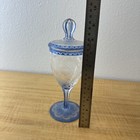 Antique Bohemian  2-layer Engraved Glass With Lid