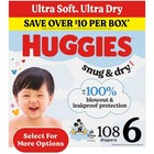 Huggies Snug   Dry Diapers  Size 6  108 Count  35  Lbs  Toddler Baby Care  New