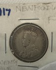 Canada Coin 1917 Newfoundland 92 5  Silver 25 Cents Circulated