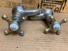Set Of Antique Hot   Cold Handles Bathroom Sink Faucets Porcelain Gopher Vintage