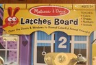 New Melissa   Doug Latches Wooden Activity Board Ages 3  Creative Play Toy