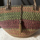 Bolga Market Basket Shoulder Bag Natural Handcrafted In Ghana Art