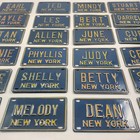 Vintage New York Miniature Souvenir Metal License Plate Bike You Pick Name