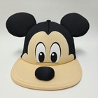 Disney Mickey Face Ears Foam Mesh Trucker Snapback Hat Cap Adult No Tag