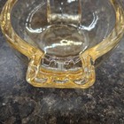 Vintage Art Deco Amber Glass Ashtray Mcm Mid-century Modern Orange Hue Tint 