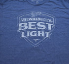 Miller Coors Mens Milwaukee s Best Light Beer Graphic Blue Shirt New Xl  2xl