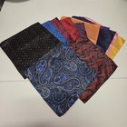Men s Paisley Polka Dots Jacquard Hanky Handkerchief Pocket Square Lot Of 12