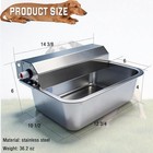 Stainless Steel Automatic Dispenser Drinking Water Bowl Pet Cat Dog Livestock