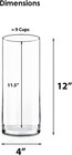 Clear Glass Cylinder Vase  h 12  D 4     Multiple Size Choices Glass Flower Vase