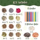 Witchcraft Starter Kit  63 Pack Wiccan Altar Supplies  Crystals  Herbs  Candles
