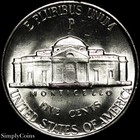 1942-p Jefferson Silver War Nickel Bu Uncirculated Gem Us Coin 5c Mq