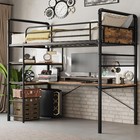 Loft Bunk Bed With L-shaped Desk  twin Metal Metal Loft Bed Frame  space Saving