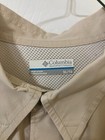 Columbia Pfg Bonefish Shirt Men X-large Tan Button Up Fishing Vented Cotton