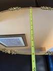 Vtg Matson Dresser Oval Vanity 20    Mirror  408 Velvet Backing Tray Gold Poppies