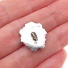 925 Sterling Silver Antique Art Deco Devil Mask Oxidized Button