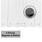 Heavy Duty Shower Curtain Liner With 6 Magnets  Clear  72x72