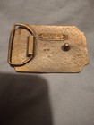 Vintage 1977 Indiana Metal Craft Brass  i Will Give Up My Gun  Belt Buckle