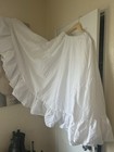 Folklorico Practice Skirt White Double Circle Vuelo Size M l Handmade In Mexico