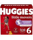 Huggies Diapers Size 6 Little Movers 108 Count Baby Diapers 35 Lbs Pack Of 2 New
