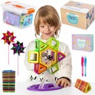 100 Pcs Magnetic 3d Tiles Building Blocks Toys Educational Boy Girls 2-11 Year